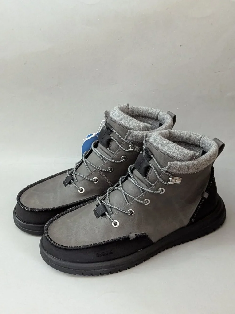 Hey Dude Bradley Classic Tumbled Boot Shoes Mens 13 Granite Grey 44327-1VT